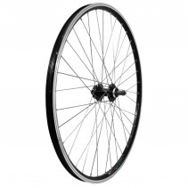 Roue vtt 29" arriere noir pour v-brake et disc moyeu roue libre compatible disc 6 trous (jante double paroi avec
