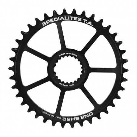 PLATEAU VTT DIRECT MOUNT  POUR SHIMANO XTR M9100 - XT M8100 - SLX M7100 TA ONE SH52 38DTS COMP M900 10-11-12V. NOIR