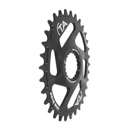 PLATEAU VTT DIRECT MOUNT POUR SHIMANO XTR M9100 - XT M8100 - SLX M7100  TA ONE SH52 OVAL 32DTS COMPATIBLE M900 10-11-12V. NOIR