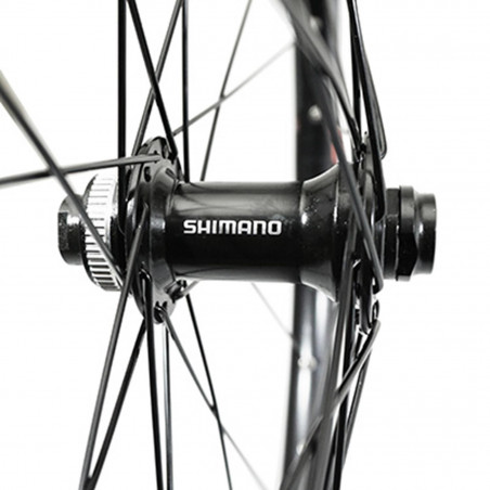 Roue vtt 27.5" maxx 25 freeride disc centerlock avant noir Shimano mt400 (tubeless et tubetype)  pour axe traversant 15-100