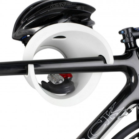 PRESENTOIR-SUPPORT 1 VELO CYCLOC SOLO MURAL VERT  (FIXATION PAR LE CADRE)