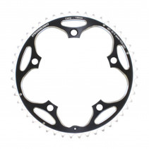 PLATEAU ROUTE 5BRA D.130 STRONGLIGHT 48DTS EXTERIEUR NOIR ALU 7075 TYPE SHIMANO  9-10V.