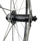 Roue vtc 700x35 disc avant m820 alu noir moy Shimano m3050 centerlock rayon inox