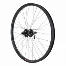 Roue vtt 24" arriere double paroi moy Shimano m475 disc 6trous cassette 8-9-10v. rayon inox