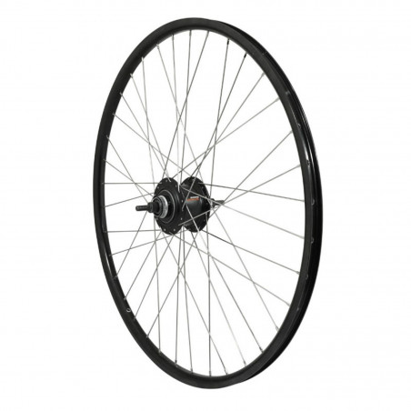 Roue vtc 700x35 arriere er20 alu noir double paroi moy nexus 7v disc centerlock 36 rayons inox
