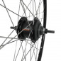 Roue vtc 700x35 arriere er20 alu noir double paroi moy nexus 7v disc centerlock 36 rayons inox