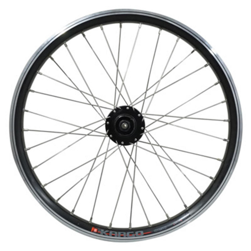 Roue vtt 20" arriere kargo disc vae-e-bike alu noire double paroi moyeu Shimano m475 disc 6 trous cassette 10-9-8v. (renforce)