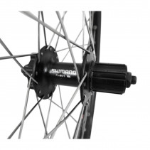 Roue vtt 20" arriere kargo disc vae-e-bike alu noire double paroi moyeu Shimano m475 disc 6 trous cassette 10-9-8v. (renforce)