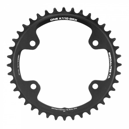 PLATEAU GRAVEL 4BRA D.110 POUR SHIMANO GRX MONO TA X110 ONE 40DTS COMPATIBLE RX600-RX810 NOIR  10-11V.