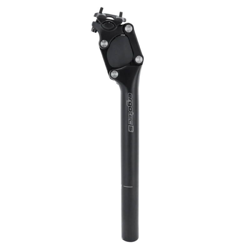 TIGE DE SELLE ROUTE-VTT ERGOTEC PARALLELOGRAMME ALU NOIRE DIAM. 27,2  L350mm (HOMOLOGUE NIVEAU 5)