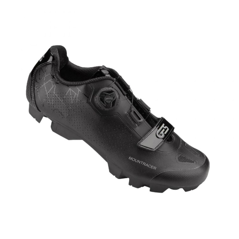 CHAUSSURE VTT GES MOUNTRACER2 NOIR T43 FIXATION BOA-VELCRO COMPATIBLE SPD (PAIRE)