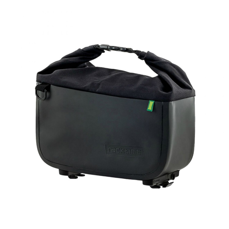 SACOCHE ARRIERE VELO RACKTIME YVES NOIR FIXATION PORTE BAGAGE (L 32cm x L 20cm x h 14cm)  - COMPATIBLE SYSTEME RACKTIME SNAP-IT