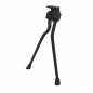 BEQUILLE VELO DOUBLE CENTRALE PLETSCHER NOIRE AVEC 2 PIEDS RABATABLE DU MEME COTE LONGUEUR 320mm