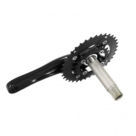 PEDALIER VTT ATC 11-10-9V. NOIR 175mm 36-22 INTEGRE AXE 24-22mm (AVEC CUVETTES INTEGRE FILETAGE ANGLAIS - BSC - 1,37x24 