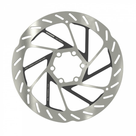 Disque de frein vtt 6 trous Sram hs2 160mm argent (bord arrondi)