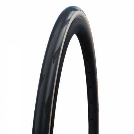 Pneu route 700 x 30 Schwalbe pro one super race noir-beige tubeless - tubetype (30-622) renfort v-guard addix compatible giant