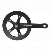 PEDALIER ROUTE STRONGLIGHT 8V. IMPACT S NOIR 170mm 42dts AVEC CARTER POUR TRANSMISSION AVEC TENDEUR DE CHAINE (AXE CARRE 118mm)