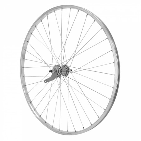 Roue city 700x35b alu torpedo arriere moy acier retropedalage 1v. (coaster brake) avec pignon