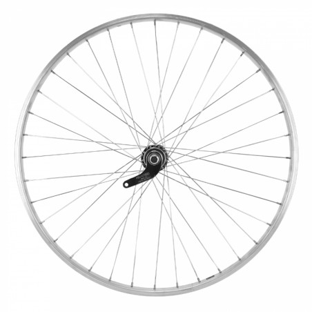 Roue city 700x35b alu torpedo arriere moy acier retropedalage 1v. (coaster brake) avec pignon