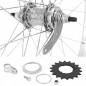Roue city 700x35b alu torpedo arriere moy acier retropedalage 1v. (coaster brake) avec pignon