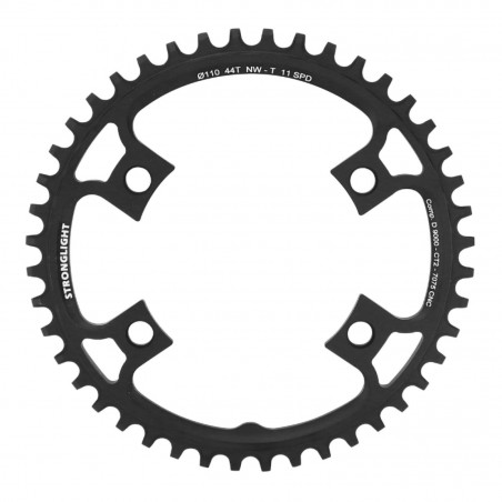 PLATEAU GRAVEL 4BRA D.110 POUR SHIMANO ULTEGRA 6800 STRONGLIGHT CT2 44DTS MONO NOIR COMPATIBLE SHIMANO DURA-ACE 9000 - 105 5800