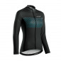 MAILLOT GIST MANCHE LONGUE POIS FEMME ZIP TOTAL VERT