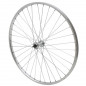 Roue city 650x30a (26x1 3-8) alu avant moy alu axe plein (35-590) (vendu avec ecrou 9x100)