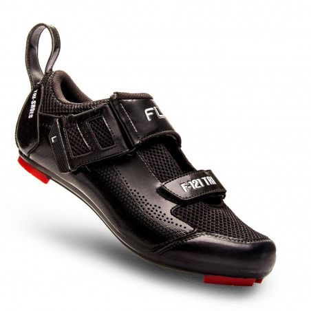 CHAUSSURE ROUTE/TRIATHLON FLR F121 T46 NOIR 2 BANDES AUTO AGRIPPANTES  (PR)