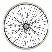 Roue bmx 20" ar ecrou axe plein jante noir as7x. moyeu axe 10mm monovitesse 48t
