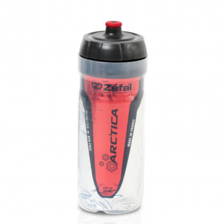 Bidon Zefal isotherm arctica 55 argent/rouge 550ml (isotherme 2h30)