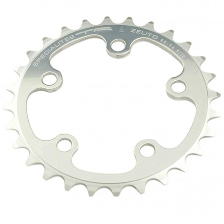 PLATEAU ROUTE DIAM  74 INTER 28DTS ARGENT ZELITO TRIPLE (COMP.CAMPA/SHIMANO) TA 5 BRANCHES