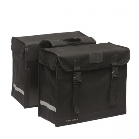 SACOCHE VELO PORTE BAGAGE A PONT NEWLOOXS BASIC CANVAS DE LUXE NOIR - 46 LITRES - 390X330X