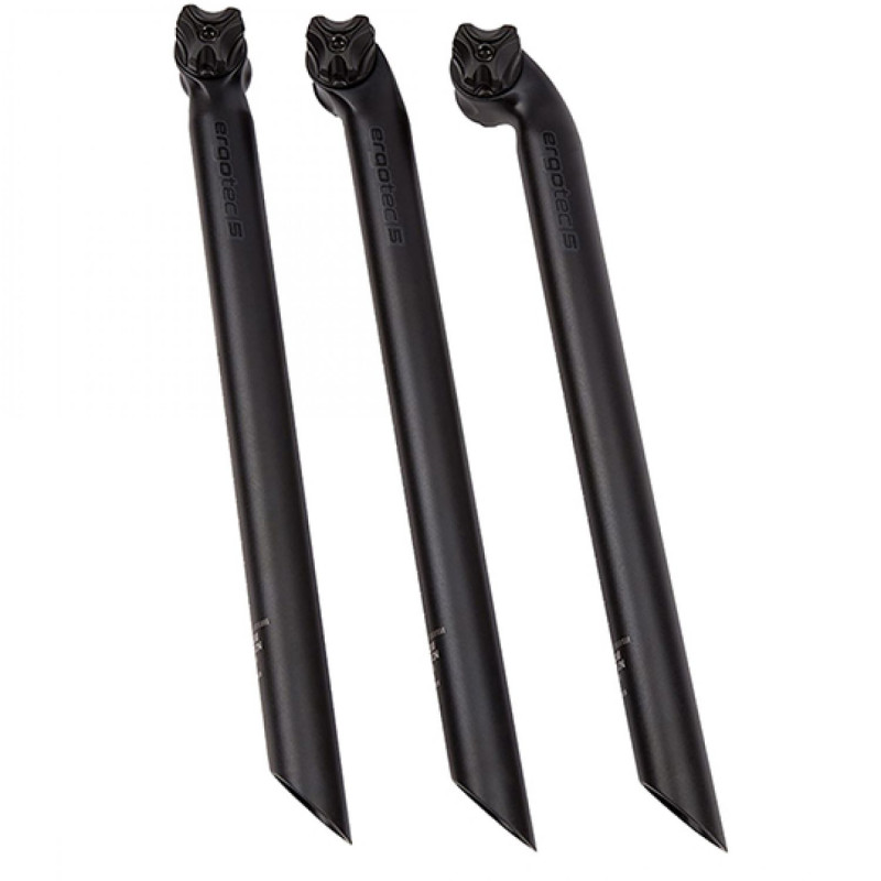 TIGE DE SELLE D27.2 ALU L400 ROUTE/VTT ERGOTEC NOIR DEPORT 10 MM (LEVEL 5)