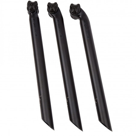 TIGE DE SELLE D27.2 ALU L400 ROUTE/VTT ERGOTEC NOIR DEPORT 10 MM (LEVEL 5)