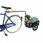 Remorque velo utilitaire maxitrailer 60l  (dimensions interieures l 60cm x l 40cm x h 21cm) avec roues  fixation tige de selle