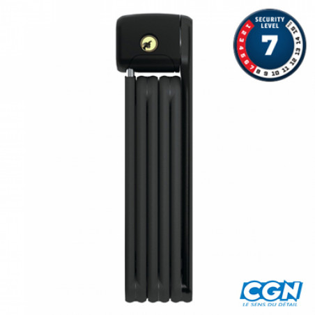 ANTIVOL VELO PLIABLE  A CLE L 85CM ABUS BORDO LITE 6055K/85 NOIR   SUPPORT