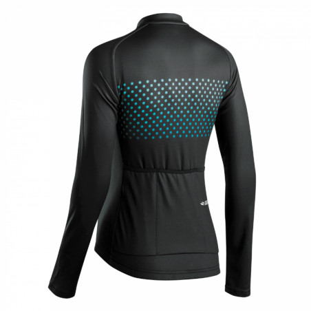 MAILLOT GIST FEMME MANCHES LONGUES POIS ZIP TOTAL VERT   M    -5387