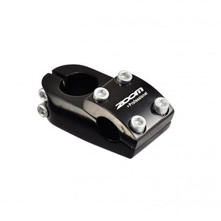 POTENCE BMX ALU AHEAD SET 1''1/8 NOIRE OUVRABLE FIXATION 4 VIS CINTRE 22.2MM