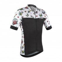 MAILLOT GIST TATOO ETE MANCHES COURTES ZIP TOTAL BLANC