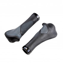POIGNEE VELO OPTIMIZ LOCK ON SIMPLE GEL/KRATON ERGONOMIQUE NOIR/GRIS 139MM (PR)