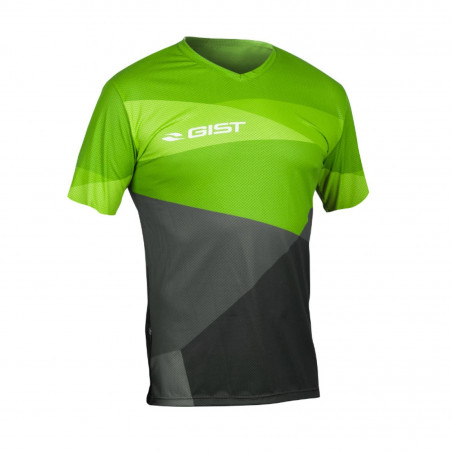 MAILLOT GIST VTT - GRAVEL ETE MANCHES COURTES VERT-NOIR L  -5362-