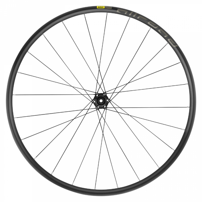 Roue gravel 700 mavic allroad tubeless ready avant disc 6 trous axe traversant 12-100 noir jante 622-22