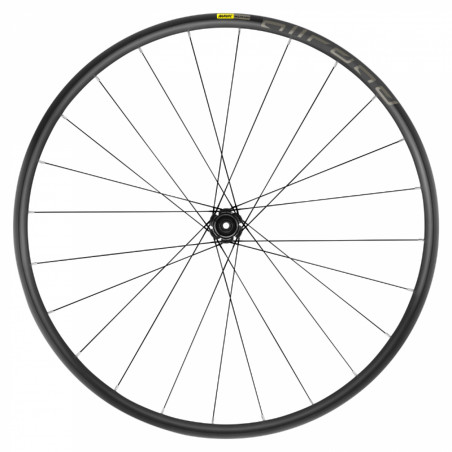 Roue gravel 700 mavic allroad tubeless ready avant disc 6 trous axe traversant 12-100 noir jante 622-22