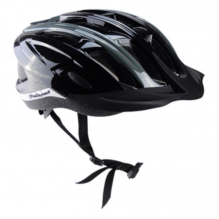 CASQUE ROUTE/VTT POLISPORT RIDE IN NOIR/GRIS FONCE IN-MOLD AVEC REGLAGE OCCIPITAL 52/58