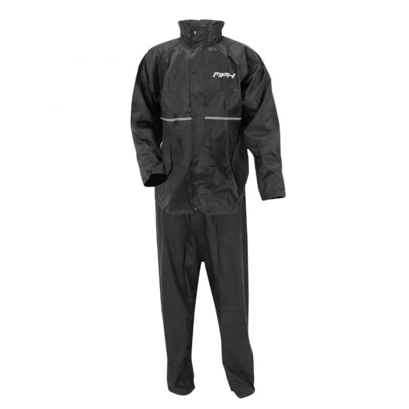 VETEMENT DE PLUIE MPH STORM POLYESTER NOIR  L  (PACK VESTE   PANTALON)