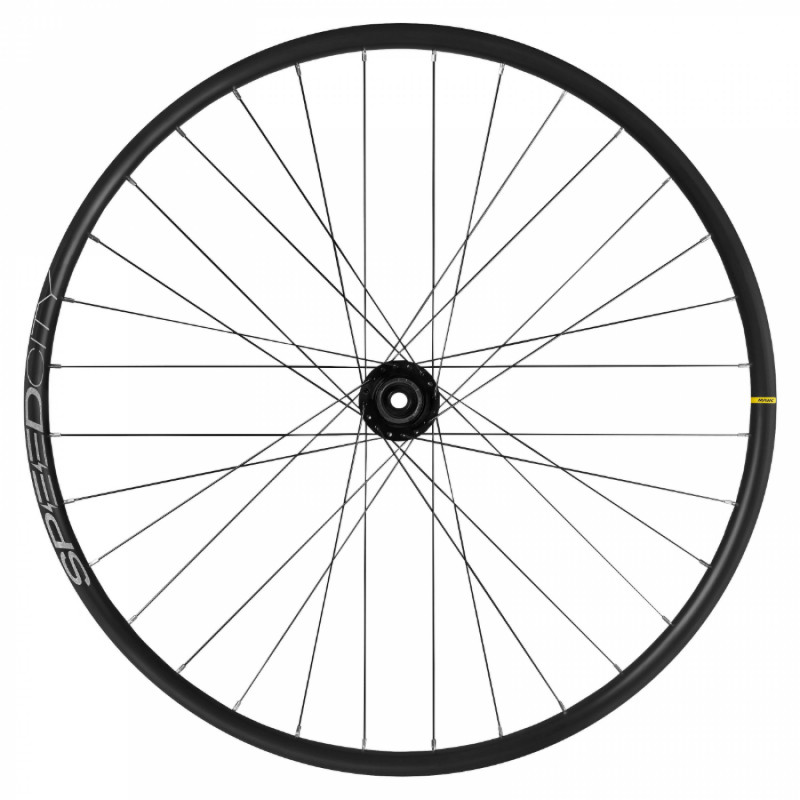 Roue vtc - city 700 mavic speedcity tubeless ready arriere disc centerlock axe traversant 12-142 noir cassette 11-10v. jante