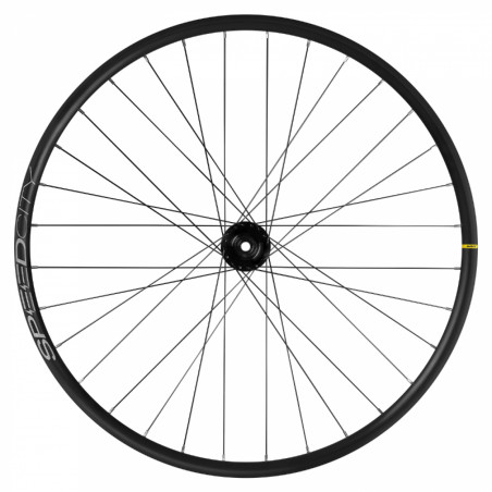 Roue vtc - city 700 mavic speedcity tubeless ready avant disc centerlock axe traversant 12-100 noir jante 622-25