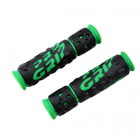 POIGNEE VELO PROGRIP 953 NOIR/VERT FLUO LG125MM (PR)