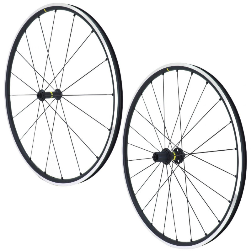 Roues route 700 mavic ksyrium s25 noir 11v. compatible 10v. Shimano (avant   arriere) - a blocage pour frein patin compatible