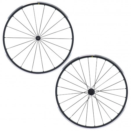 Roues route 700 mavic ksyrium s25 noir 11v. compatible 10v. Shimano (avant   arriere) - a blocage pour frein patin compatible